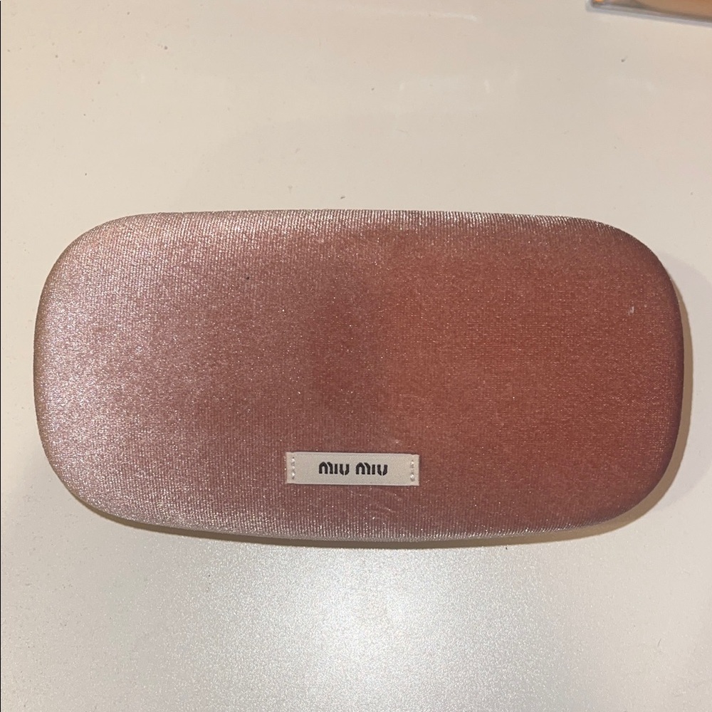 Miu Miu Rose Gold Glasses Case